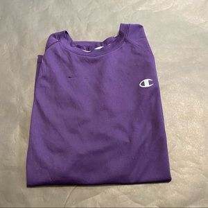 Large Purple and Grey Champion dry fit T-shirt